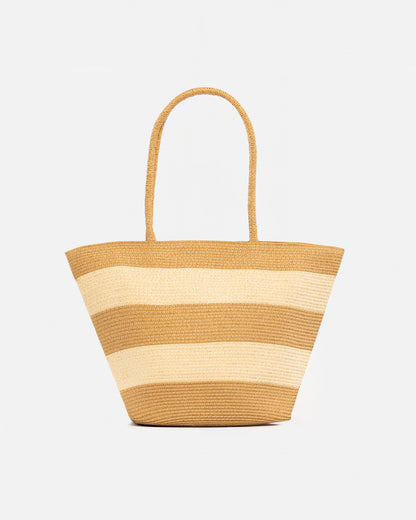 Bolso de hombro mediano efecto Rafia