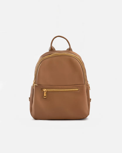 Mochila Nylon Casual Impermeable con Cremalleras Doradas