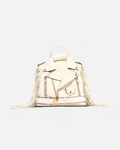 Mochila de Mujer con Estilo Motero y Flecos – Diseño Único y Atemporal