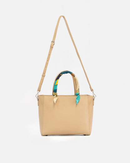 Women's Tote Bag with Scarf Detail – Elegance and Versatility