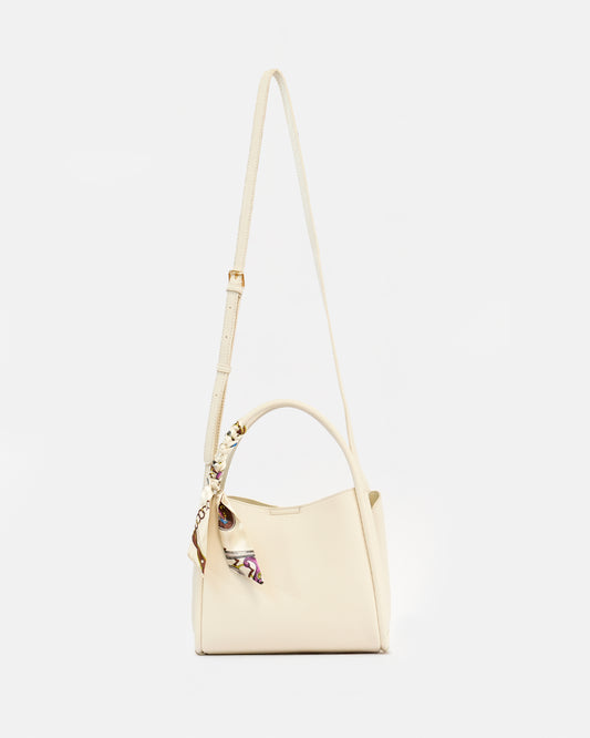 Handbag and Shoulder Bag with Decorative Scarf