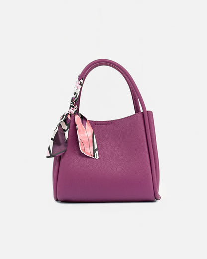 Handbag and Shoulder Bag with Decorative Scarf