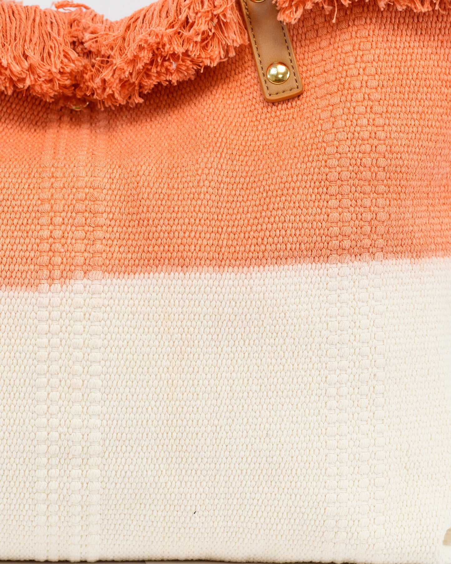 Bolso Shopper de Playa  Bicolor – Estilo Boho con Flecos