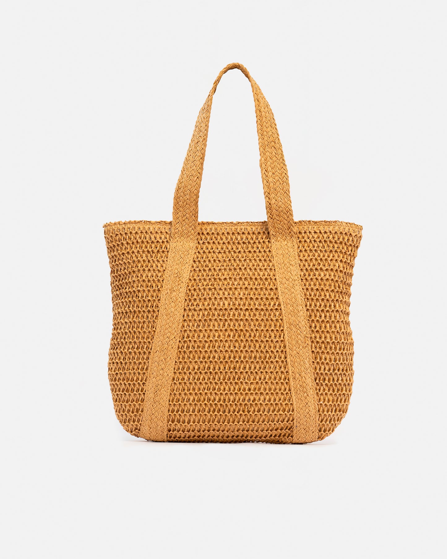 Ladies' wicker handbag, casual shoulder bag with wooden detail.
