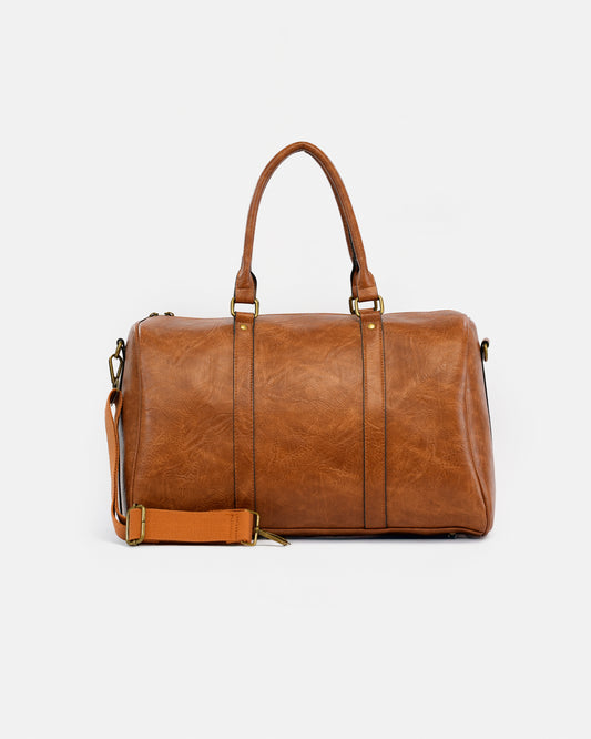 Bolso de Viaje Texturizado con Doble Asa y Bandolera Ajustable