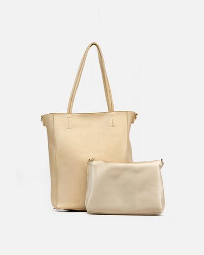 Shopper Bag with Included Toiletry Bag and Minimalist Design