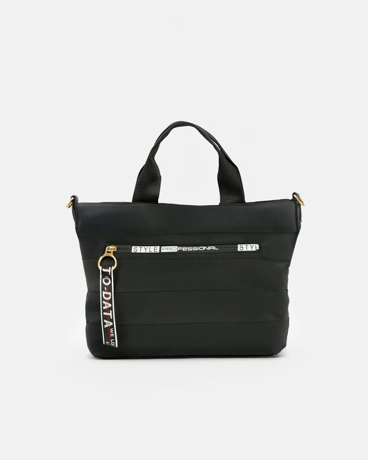 Bolso tote nylon acolchado con diseño urbano y funcional
