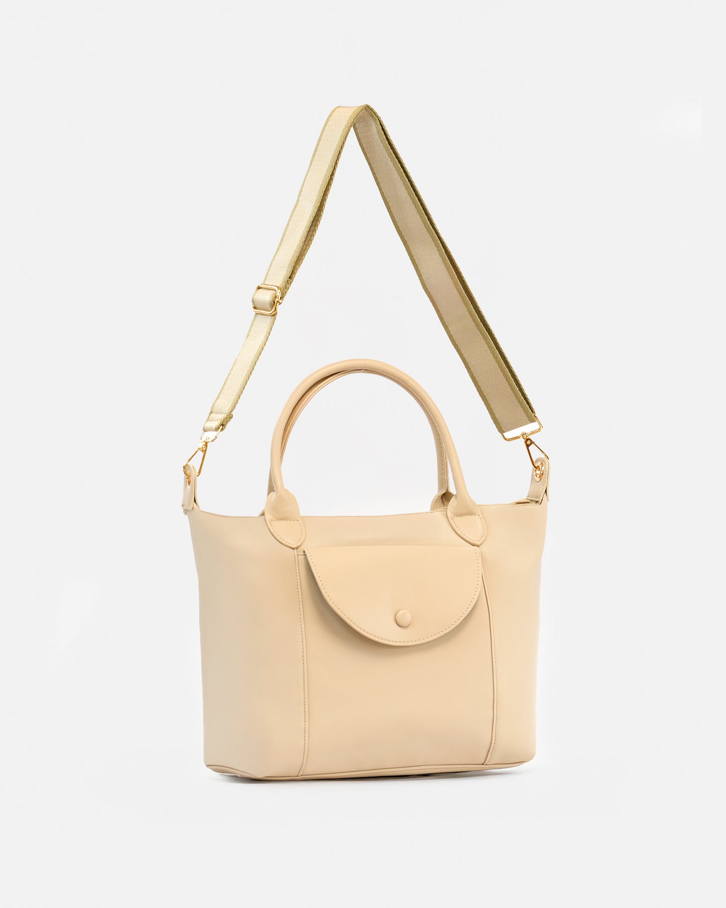 Bolso Tote Nylon con doble Asa fija y asa extraible