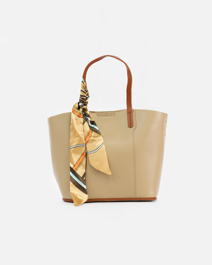 Bolso Tote con pañuelo decorativo y correa ajustable