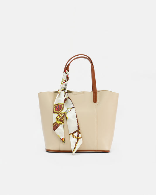 Bolso Tote con pañuelo decorativo y correa ajustable
