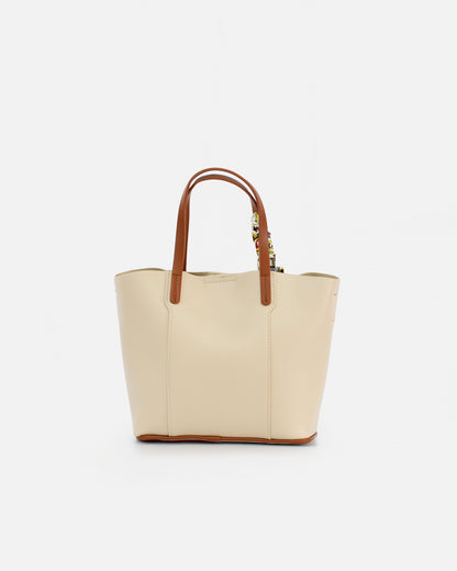 Bolso Tote con pañuelo decorativo y correa ajustable