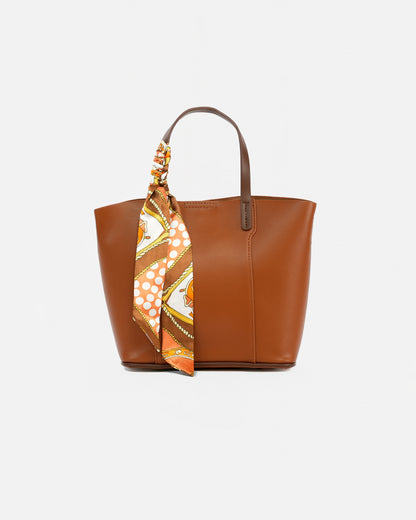 Bolso Tote con pañuelo decorativo y correa ajustable