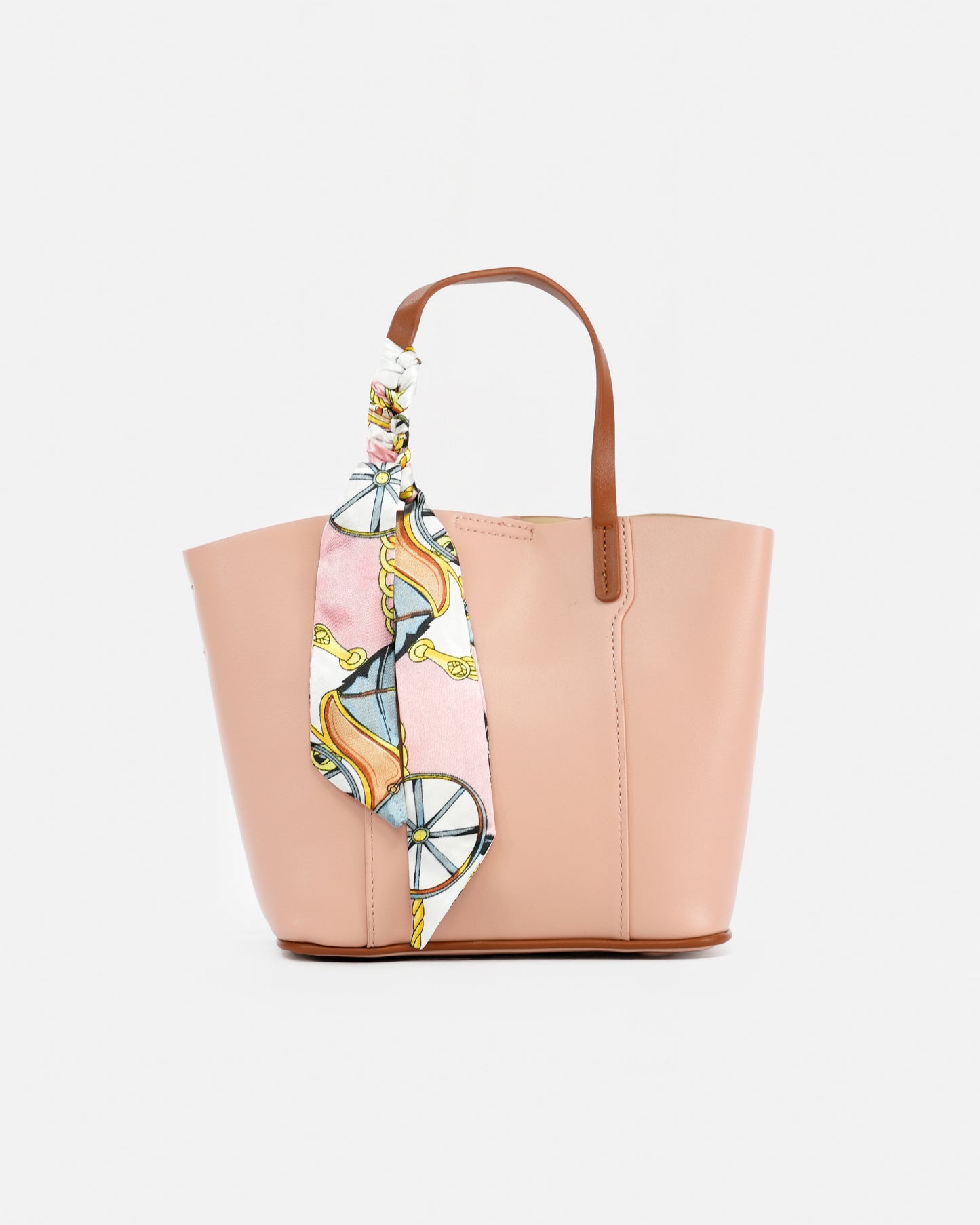Bolso Tote con pañuelo decorativo y correa ajustable