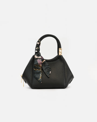 Elegant Handbag with Bow Detail and Adjustable Handle