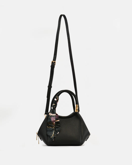 Elegant Handbag with Bow Detail and Adjustable Handle